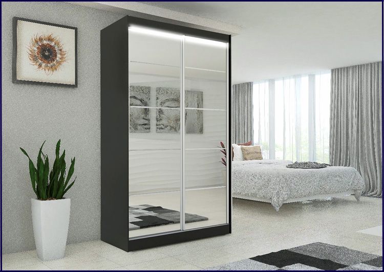 Szafa przesuwna Lunne2X czarna 120