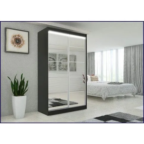 Zdjęcie czarna szafa przesuwna do sypialni Canat 2X | Edinos.pl