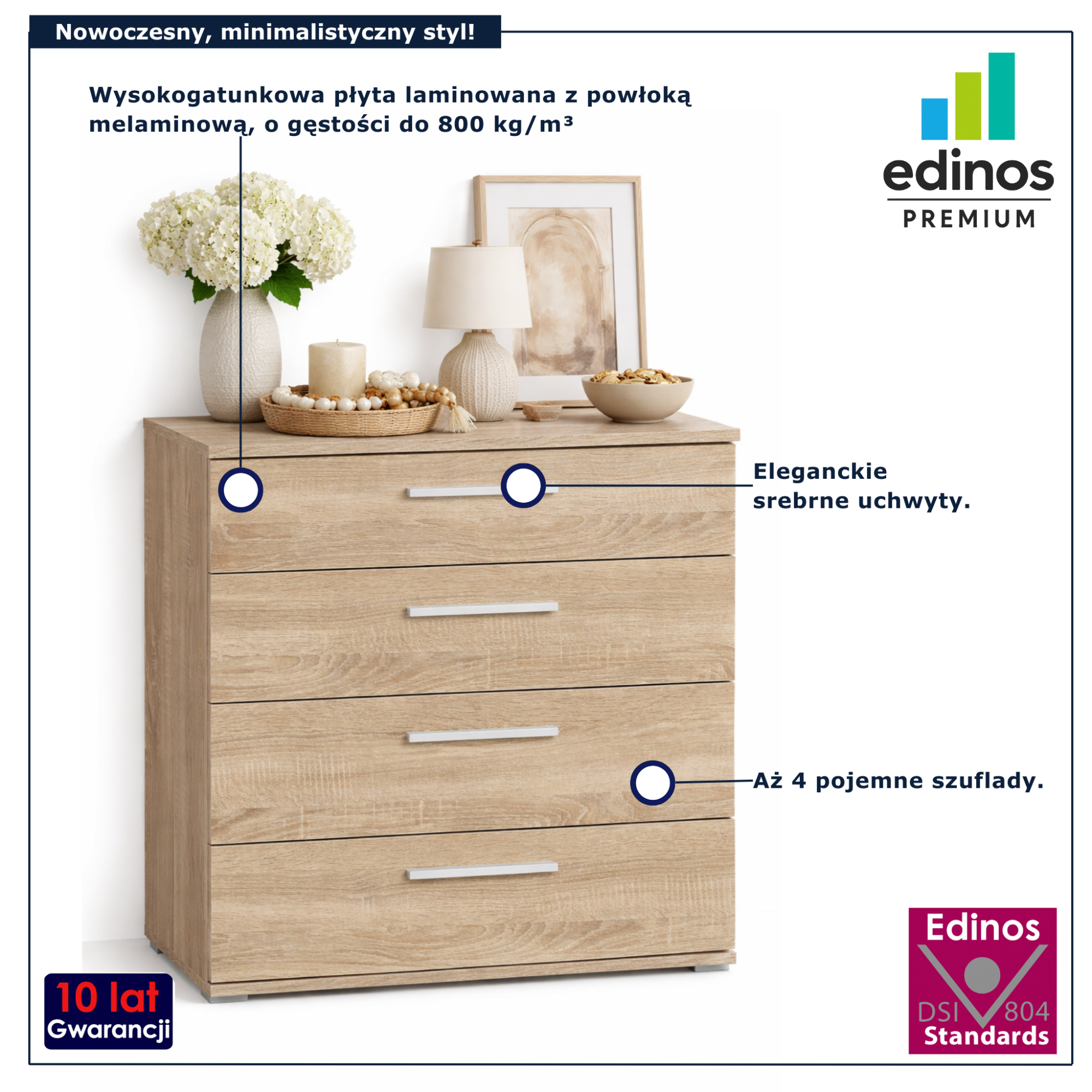 Komoda z 4 szufladami sonom Kaloe C4