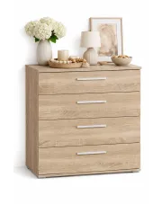 Komoda z szufladami Kaloe C4 - dąb sonoma w sklepie Edinos.pl