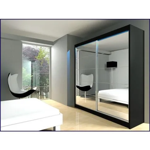 Zdjęcie czarna szafa przesuwna do sypialni Canat 4X | Edinos.pl