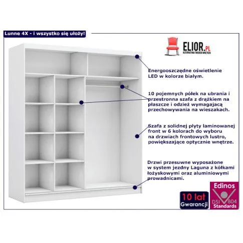 Fotografia Szafa przesuwna Canat 4X - czarna z kategorii Szafy