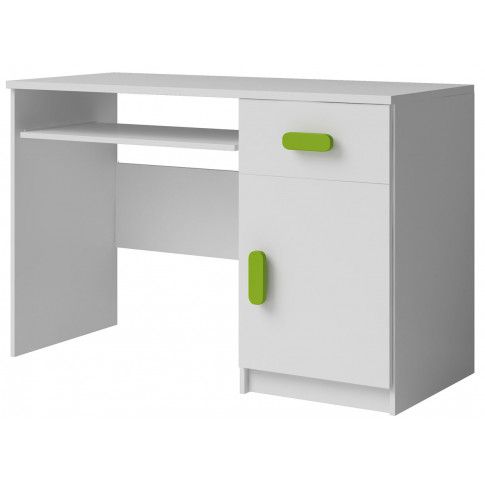 Zdjęcie produktu Nowoczesne biurko z kolorowymi uchwytami Florentino 5X - białe.