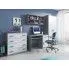 Szczegółowe zdjęcie nr 9 produktu Nowoczesne biurko z kolorowymi uchwytami Taylor 5X - białe