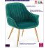 Fotografia Fotel w stylu glamour Karins 3X - zielony z kategorii Tanie fotele do salonu