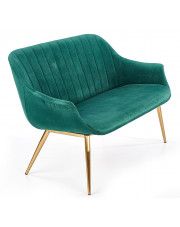 Dwuosobowa sofa w stylu glamour Karins 4X - zielona w sklepie Edinos.pl