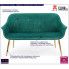 Fotografia Dwuosobowa sofa w stylu glamour Karins 4X - zielona z kategorii Kanapy i sofy