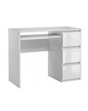Lakierowane białe biurko komputerowe - Aglo