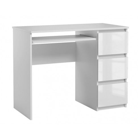 Zdjęcie produktu Lakierowane białe biurko komputerowe - Aglo.
