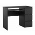 Małe czarne biurko z szufladami - Aglo