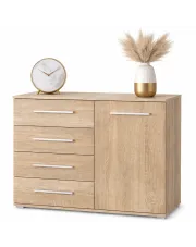 Komoda Kaloe C5 - dąb sonoma w sklepie Edinos.pl