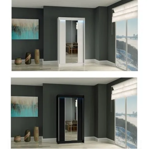 Szczegółowe zdjęcie nr 5 produktu Szafa przesuwna Unao 2X - biała