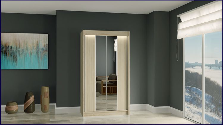 Szafa przesuwna z lustrem Unao 2X