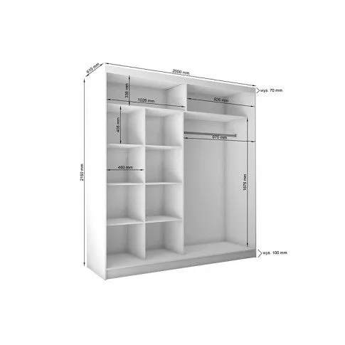Szczegółowe zdjęcie nr 7 produktu Szafa przesuwna Unao 3X - biała