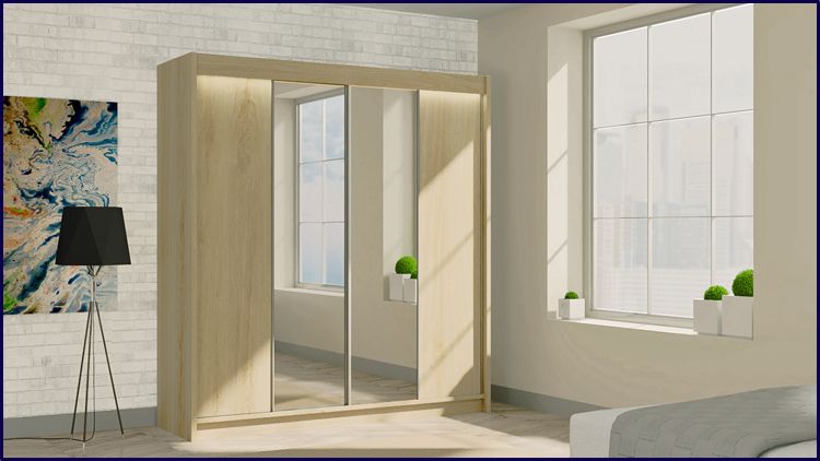 Szafa przesuwna z lustrem Unao 3X