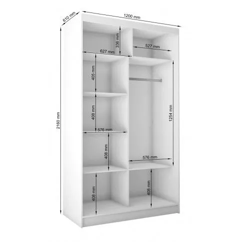 Szczegółowe zdjęcie nr 7 produktu Szafa przesuwna Sandy 2X - biała