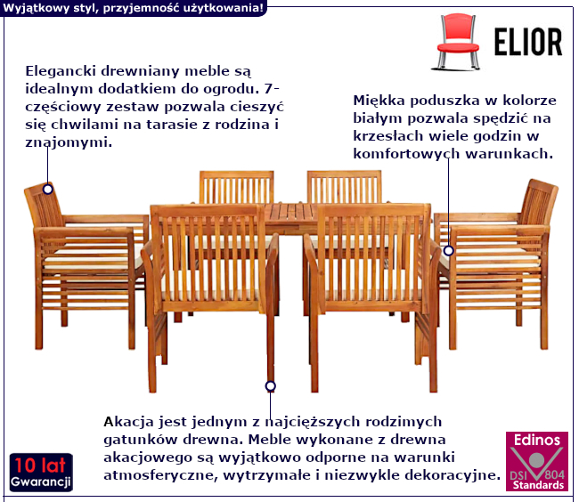 Zestaw jadalniany do ogrodu Soletta