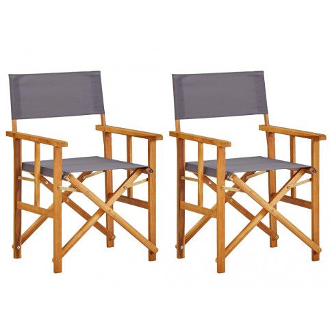 Zdjęcie produktu Zestaw krzeseł reżyserskich ogrodowych Martin - szare.