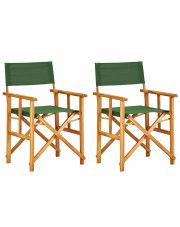 Krzesła reżyserskie składane zestaw Martin -zielone w sklepie Edinos.pl