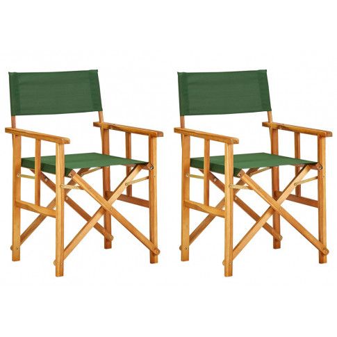 Zdjęcie produktu Krzesła reżyserskie składane zestaw Martin -zielone.