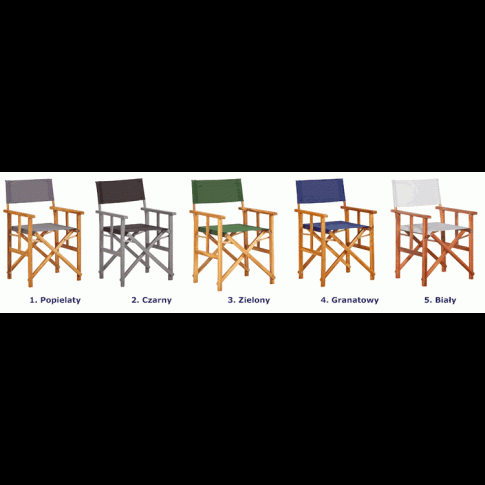 Szczegółowe zdjęcie nr 10 produktu Krzesła reżyserskie składane zestaw Martin -zielone
