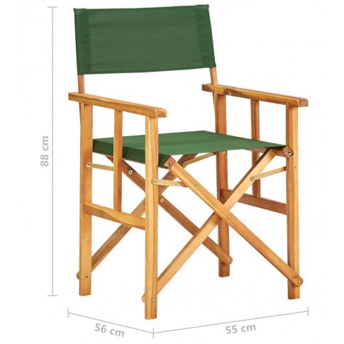 Szczegółowe zdjęcie nr 9 produktu Krzesła reżyserskie składane zestaw Martin -zielone