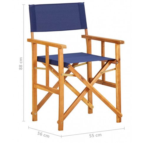 Szczegółowe zdjęcie nr 8 produktu Krzesło reżyserskie Martin - niebieskie