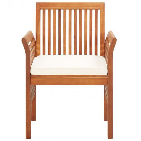 Szczegółowe zdjęcie nr 6 produktu Krzesło ogrodowe z drewna akacji Kioto - biel