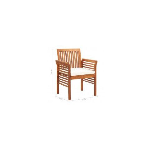 Szczegółowe zdjęcie nr 9 produktu Krzesło ogrodowe z drewna akacji Kioto - biel