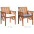 Szczegółowe zdjęcie nr 8 produktu Krzesło ogrodowe z drewna akacji Kioto - biel
