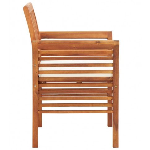 Szczegółowe zdjęcie nr 6 produktu Krzesła ogrodowe akacjowe Kioto 3X - 3szt