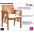 Fotografia Krzesła ogrodowe akacjowe Kioto 3X - 3szt z kategorii Krzesła i fotele balkonowe