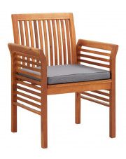 Krzesło drewniane z poduszką Kioto - popiel w sklepie Edinos.pl