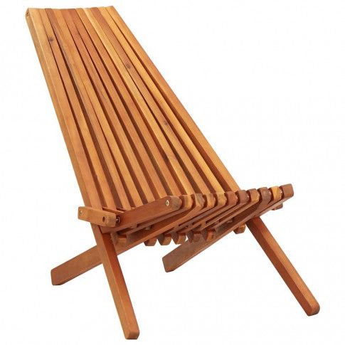Zdjęcie produktu Drewniane krzesło ogrodowe Derek 2X - brązowe.
