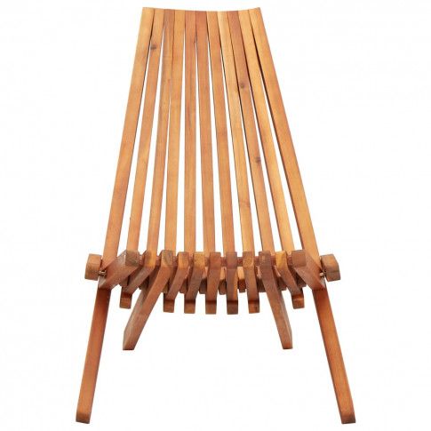 Fotografia Drewniane krzesło ogrodowe Derek 2X - brązowe z kategorii Krzesła ogrodowe