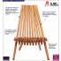 Zestaw drewnianych krzeseł ogrodowych Derek 3X infografika