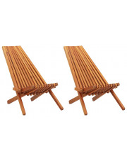 Zestaw drewnianych krzeseł ogrodowych - Derek 3X w sklepie Edinos.pl