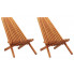 Zestaw drewnianych krzeseł ogrodowych Derek 3X