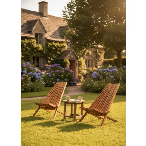 Zestaw drewnianych krzeseł ogrodowych   Nolim 3X