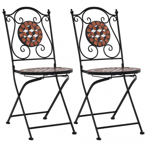Zestaw mozaikowych krzeseł ogrodowych Thea