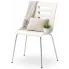 Zdjęcie produktu Białe metalowe krzesło w stylu skandynawskim - Entor.