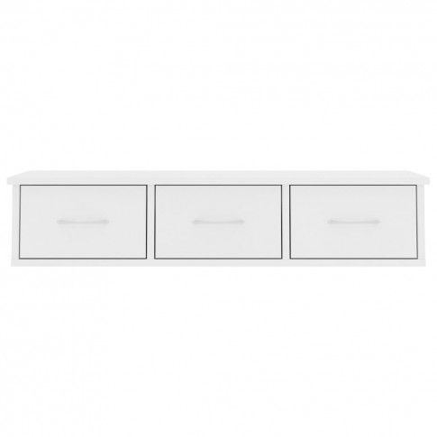 Szczegółowe zdjęcie nr 5 produktu Półka ścienna z szufladami Toss 3X - biała