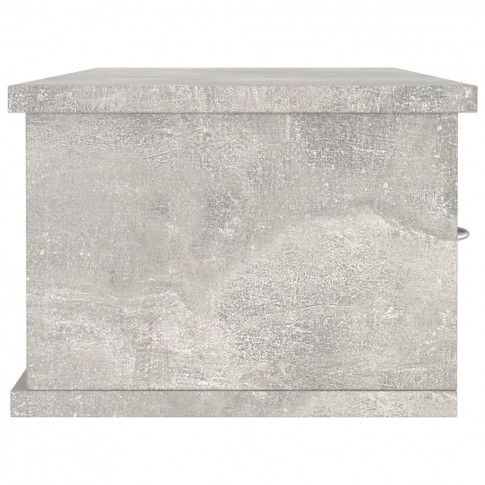 Szczegółowe zdjęcie nr 6 produktu Półka ścienna z szufladami Toss 3X - szarość betonu