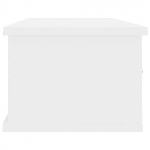Szczegółowe zdjęcie nr 6 produktu Półka ścienna z szufladami Toss 3X - biały połysk