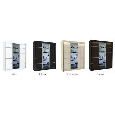 Szczegółowe zdjęcie nr 5 produktu Szafa przesuwna Ovos 4X - biała