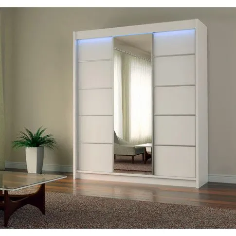 Szczegółowe zdjęcie nr 4 produktu Szafa przesuwna Ovos 4X - biała