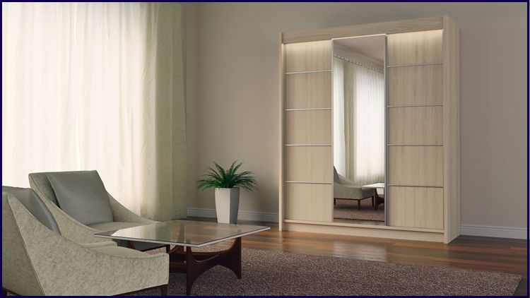 Szafa przesuwna z lustrem Ovos 4X