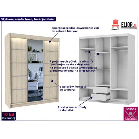 Fotografia Szafa przesuwna Ovos 4X - wenge z kategorii Szafy