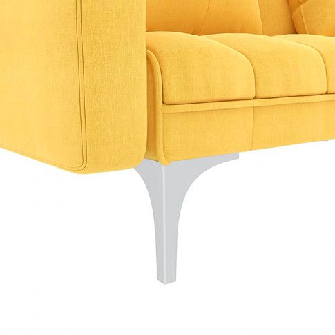 Żółta rozkładana kanapa z poduszkami Harris