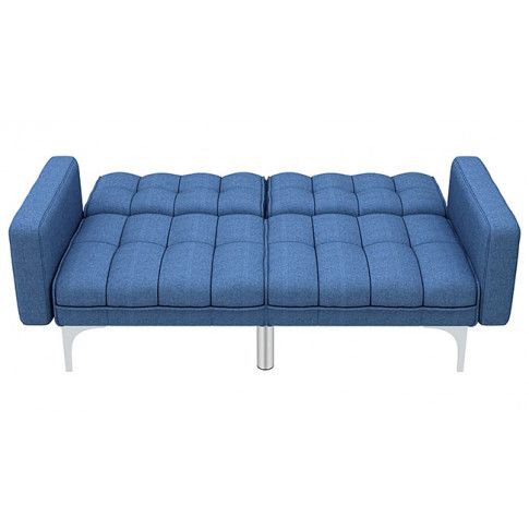 Niebieska rozkładana kanapa z poduszkami Harris